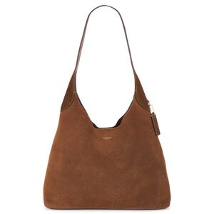 Coach Brown Suede Shoulder Hobo